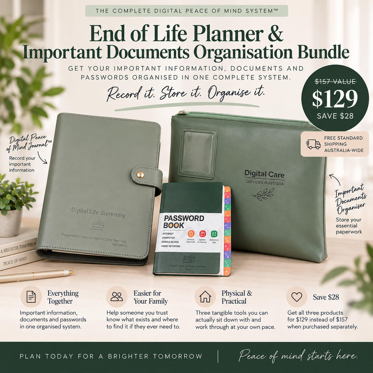 End of Life Planner & Important Documents Organisation Bundle