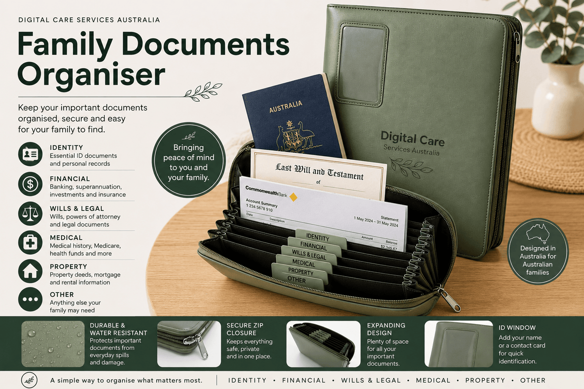 Important Documents Organiser – A4 Family Document Folder