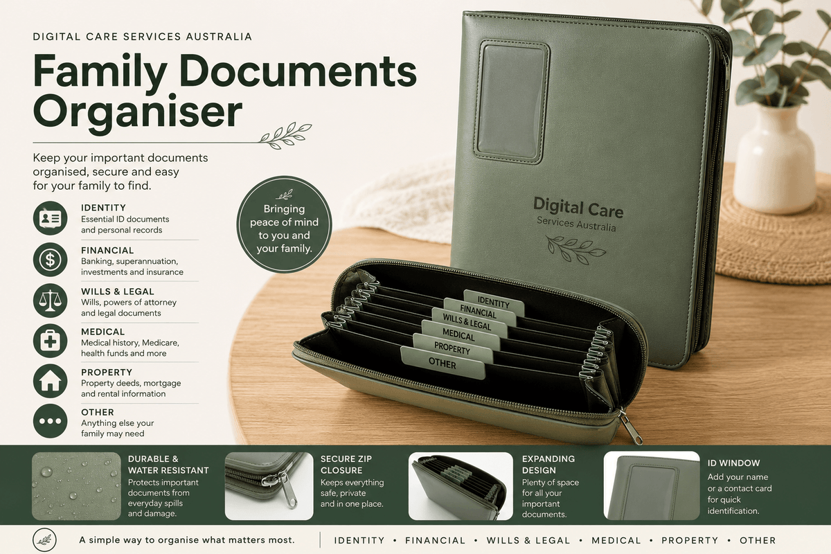 Important Documents Organiser – A4 Family Document Folder