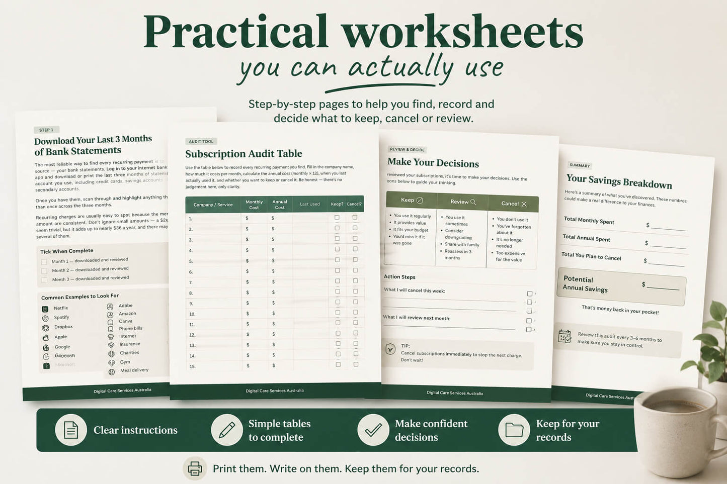 Subscription & Recurring Bills Audit